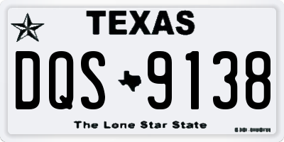 TX license plate DQS9138