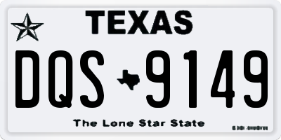 TX license plate DQS9149