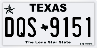 TX license plate DQS9151