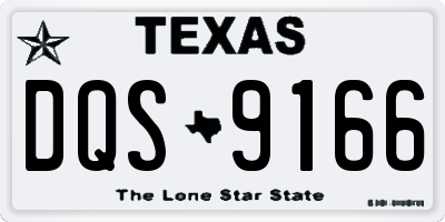 TX license plate DQS9166