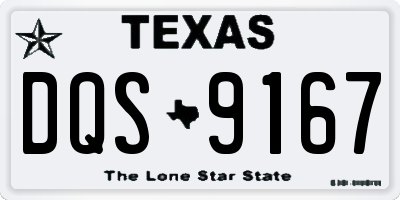TX license plate DQS9167