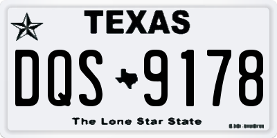 TX license plate DQS9178