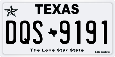 TX license plate DQS9191