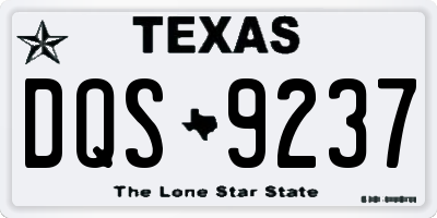 TX license plate DQS9237