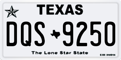 TX license plate DQS9250