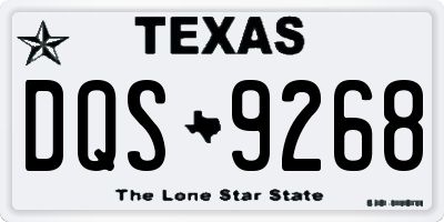 TX license plate DQS9268