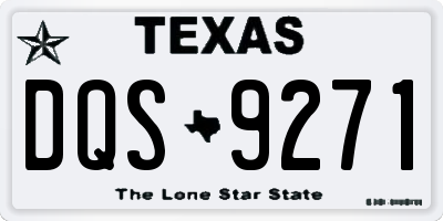 TX license plate DQS9271