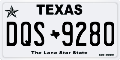 TX license plate DQS9280