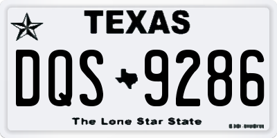 TX license plate DQS9286