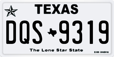 TX license plate DQS9319