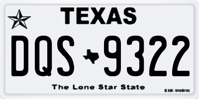 TX license plate DQS9322