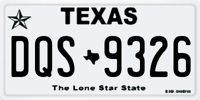 TX license plate DQS9326