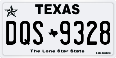 TX license plate DQS9328