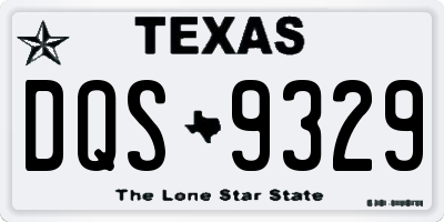 TX license plate DQS9329
