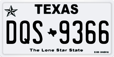 TX license plate DQS9366