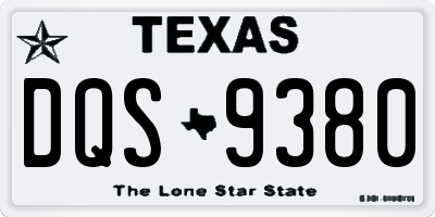 TX license plate DQS9380
