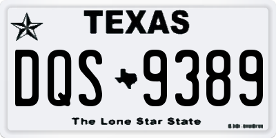 TX license plate DQS9389