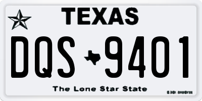 TX license plate DQS9401