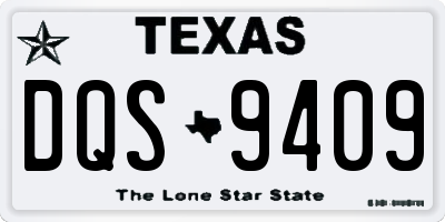 TX license plate DQS9409