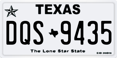 TX license plate DQS9435