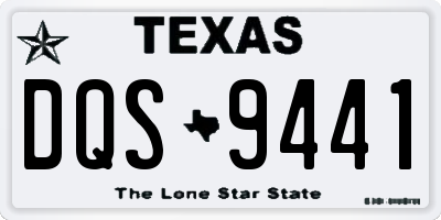 TX license plate DQS9441