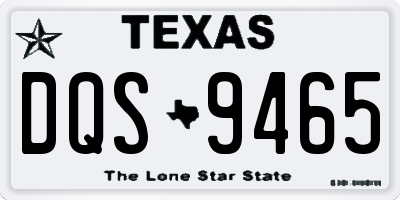 TX license plate DQS9465