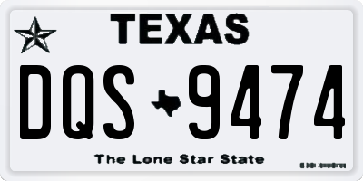 TX license plate DQS9474