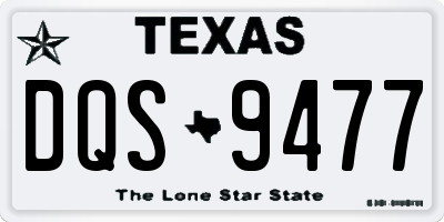 TX license plate DQS9477