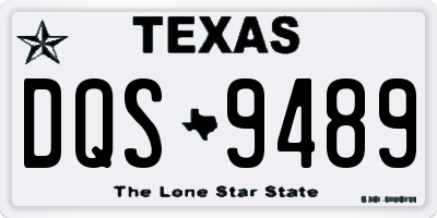 TX license plate DQS9489