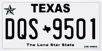 TX license plate DQS9501
