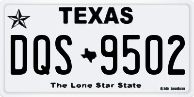 TX license plate DQS9502