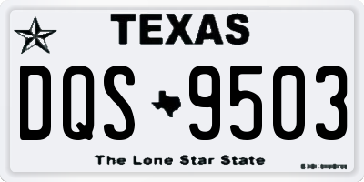 TX license plate DQS9503