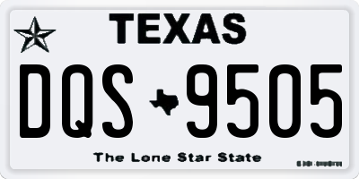 TX license plate DQS9505