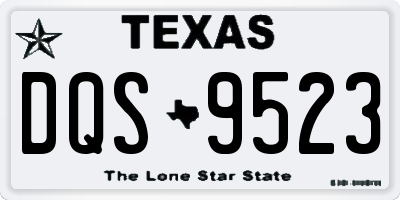 TX license plate DQS9523