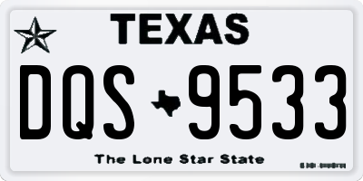 TX license plate DQS9533
