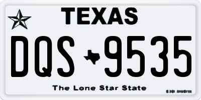 TX license plate DQS9535