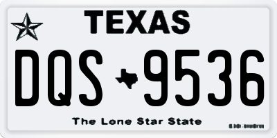 TX license plate DQS9536