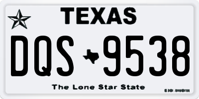 TX license plate DQS9538