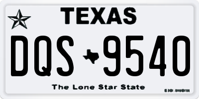 TX license plate DQS9540