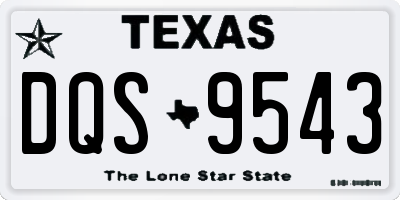 TX license plate DQS9543