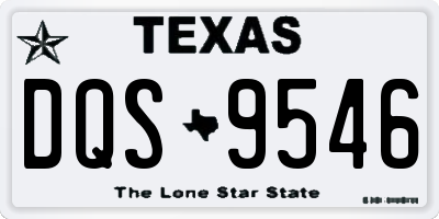 TX license plate DQS9546