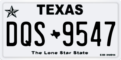 TX license plate DQS9547