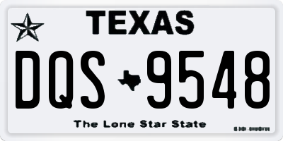 TX license plate DQS9548