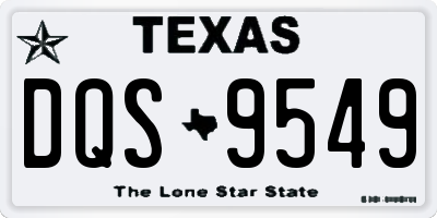 TX license plate DQS9549