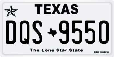 TX license plate DQS9550