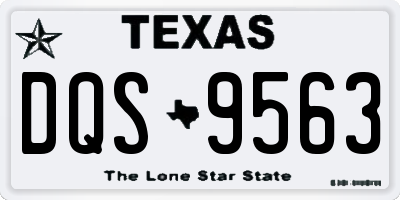 TX license plate DQS9563