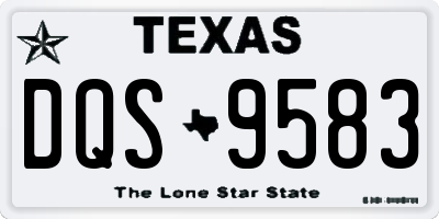TX license plate DQS9583
