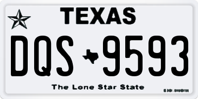 TX license plate DQS9593