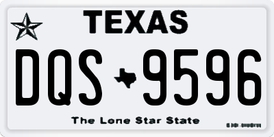 TX license plate DQS9596