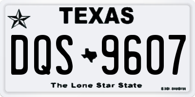TX license plate DQS9607